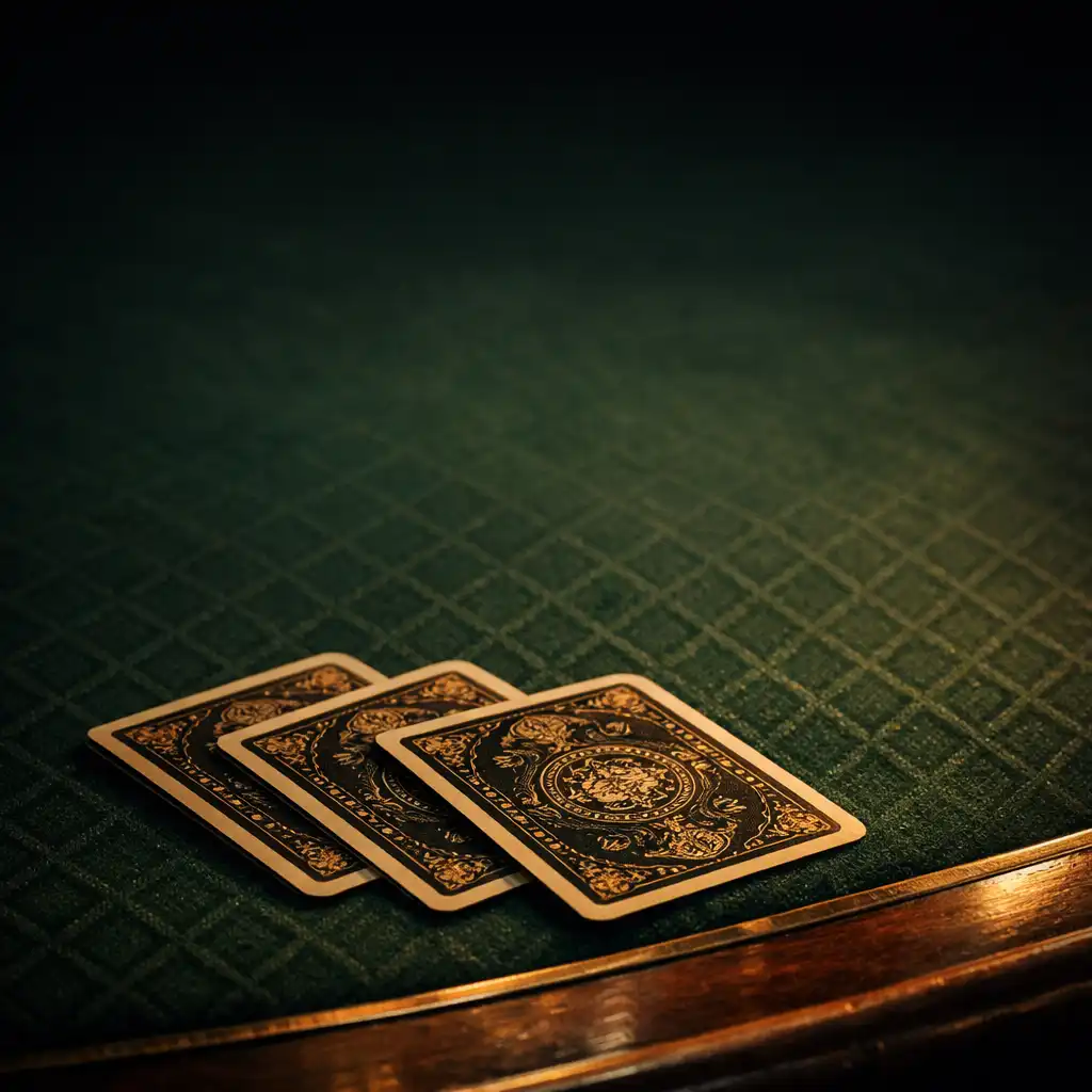 Détail du feutre d'une table de cartes