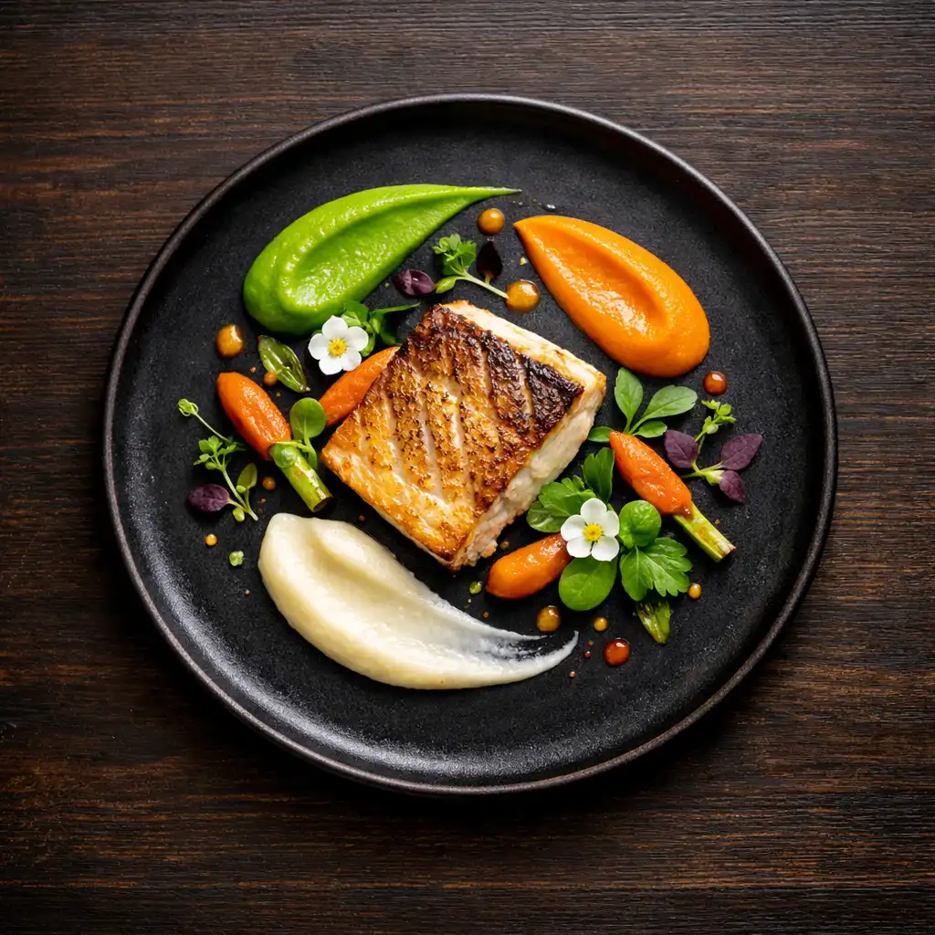 Plat signature dressé avec soin